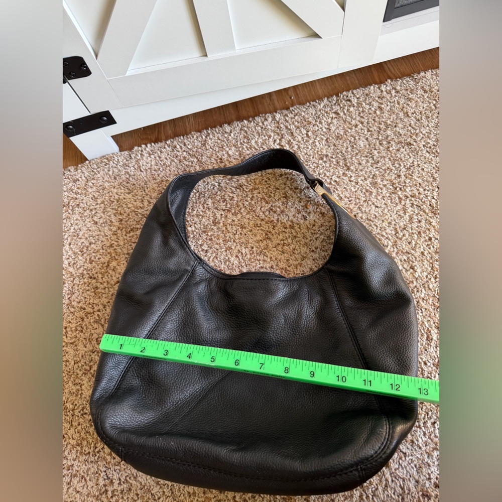 MICHAEL Michael Kors Fulton Black Leather Hobo Bag Purse - Picture 9 of 15